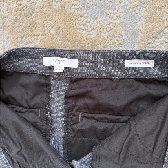 LOFT Charcoal Cropped Pants - Picture 3 of 4